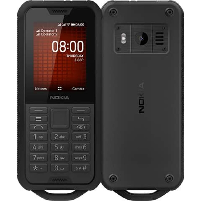 800 Tough 4G Smartphone 6,1 cm (2.4 Zoll) 4 GB 1,1 GHz Linux 2 MP Einzelne Kamera Kamera Dual Sim (Schwarz) (Schwarz)