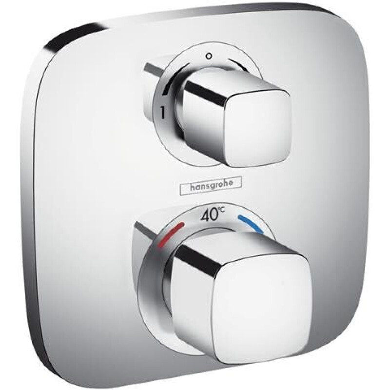 hansgrohe Fertigmontageset Ecostat E UP-Thermostat, 2 Verbraucher, chrom