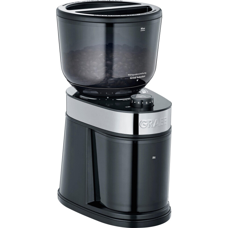 Graef Kaffeemühle CM 202, schwarz, 130 W, Scheibenmahlwerk, 225 g Bohnenbehälter