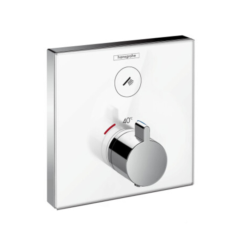 Hansgrohe Thermostat Unterputz ShowerSelect Glas 1 Verbraucher weiß/chrom, 15737400