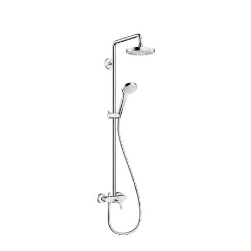 Hansgrohe Showerpipe Duschsystem Croma Select S 180 Einhebelmischer weiß/chrom, 27255400