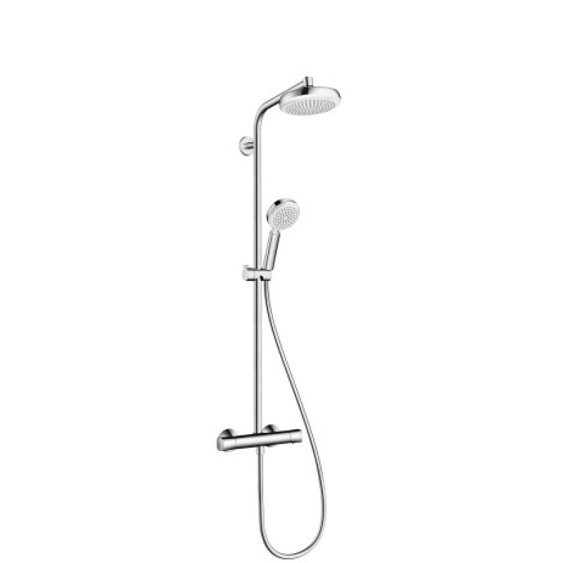 Hansgrohe Showerpipe Duschsystem Crometta 160 Ecosmart weiß/chrom, 27265400