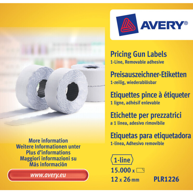 Avery-Zweckform Preis-Etiketten PLR1226 Wiederablösbar Etiketten-Breite: 26mm Etiketten-Höhe: 12mm