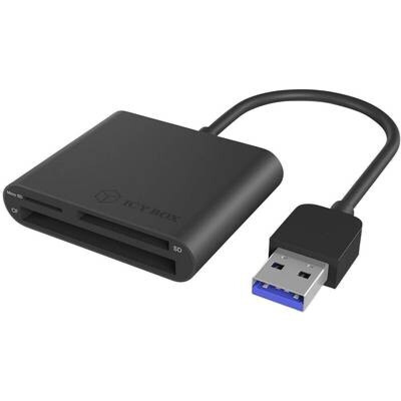 ICY BOX Externer Speicherkartenleser USB 3.2 Gen 1 (USB 3.0) Schwarz