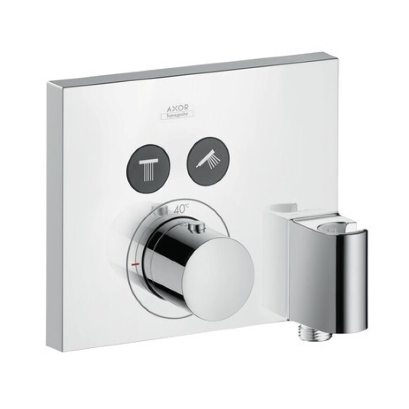 Hansgrohe Thermostat Unterputz Axor ShowerSelect FS 2 Verbr.quadr.chrom mit Fixfit u.Porter, 36712000