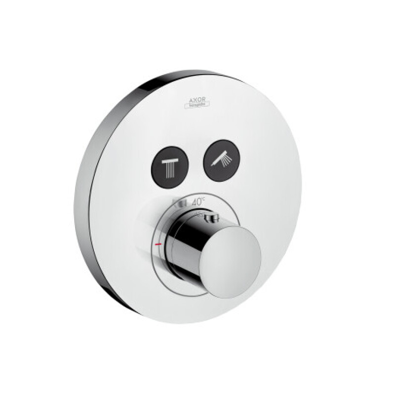 Hansgrohe Thermostat Unterputz Axor ShowerSelect Fertigset 2 Verbraucher rund chrom, 36723000
