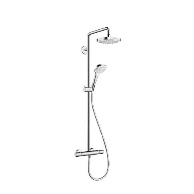 Hansgrohe Showerpipe Duschsystem Croma Select E 180 weiß/chrom, 27256400